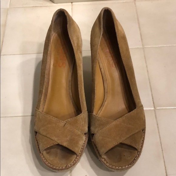 Michael Kors suede espadrille wedges - tan - Picture 1 of 4